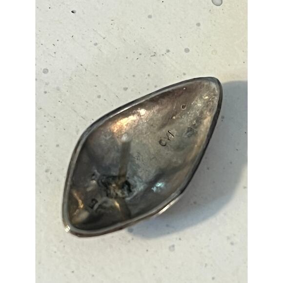 Rare Vintage gold plated sterling silver textured push back earrings signed - Picture 2 of 2